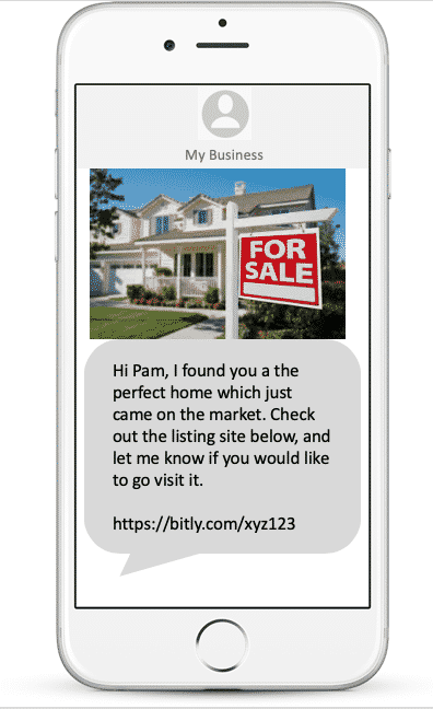 Home for sale text message