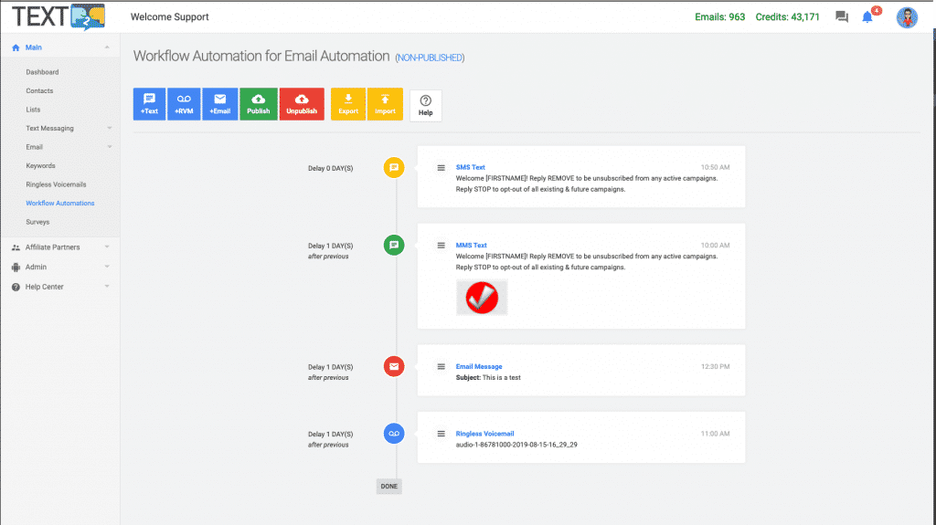 TextP2P workflow